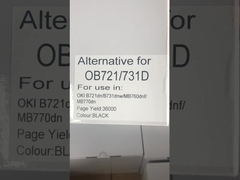 संगत टोनर कारतूस काली 45439002 OKI B731 MB770 प्रिंटर टोनर किट के लिए उच्च क्षमता