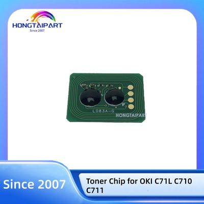 खरीदें CMYK Toner Chip 44318608 44318607 44318606 44318605 for OKI C71L C710 C711 Printer Cartridge Chip ऑनलाइन निर्माण