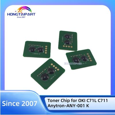 OKI C71L C711 Anytron-ANY-001 K के लिए संगत टोनर चिप