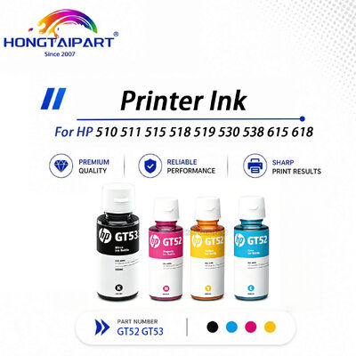 HP 510 511 515 518 519 530 538 615 618 के लिए एंटी-क्लॉग विविड कलर प्रिंटर इंक GT52 GT53