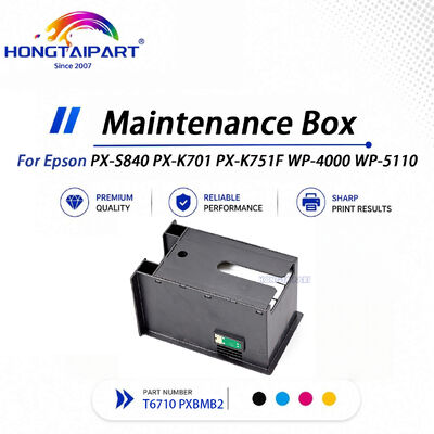 Epson PX-S840 PX-K701 PX-K751F WP-4000 WP-5110 प्रिंटर के लिए स्थिर रखरखाव बॉक्स T6710 PXBMB2