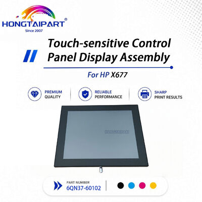HP X677 प्रिंटर मरम्मत के लिए मूल प्रयुक्त टच‑सेंसिटिव कंट्रोल पैनल डिस्प्ले असेंबली 6QN37‑60102